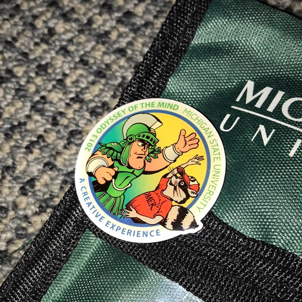 Michigan State Spartans Green Clear Badge‎ Wallet with Neck Strap - Picture 2 of 3